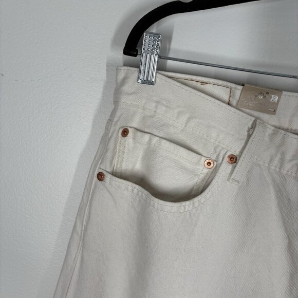Levis Men Size 36x32 Ivory Denim 5-Pocket Casual 555 Relaxed Straight Jeans NWT - Picture 7 of 16